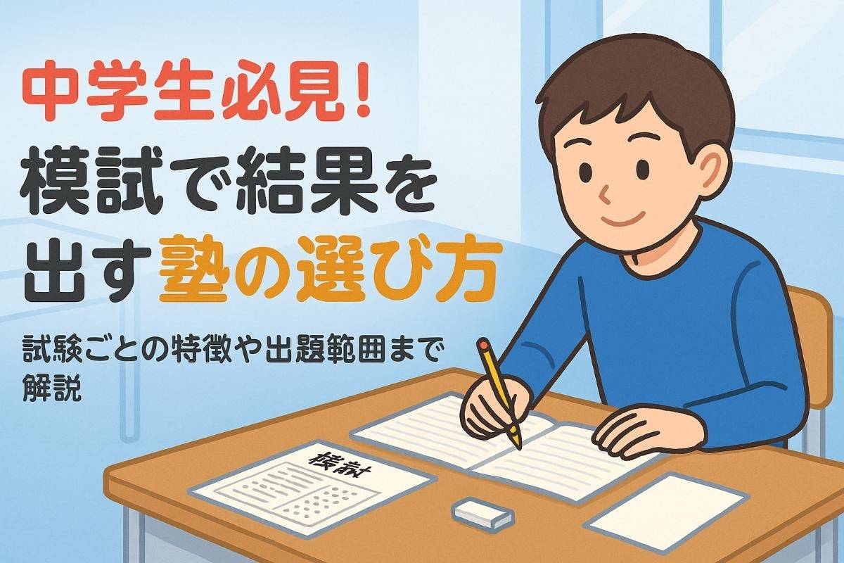 中学生必見！模試で結果を出す塾の選び方・試験ごとの特徴や出題範囲まで解説