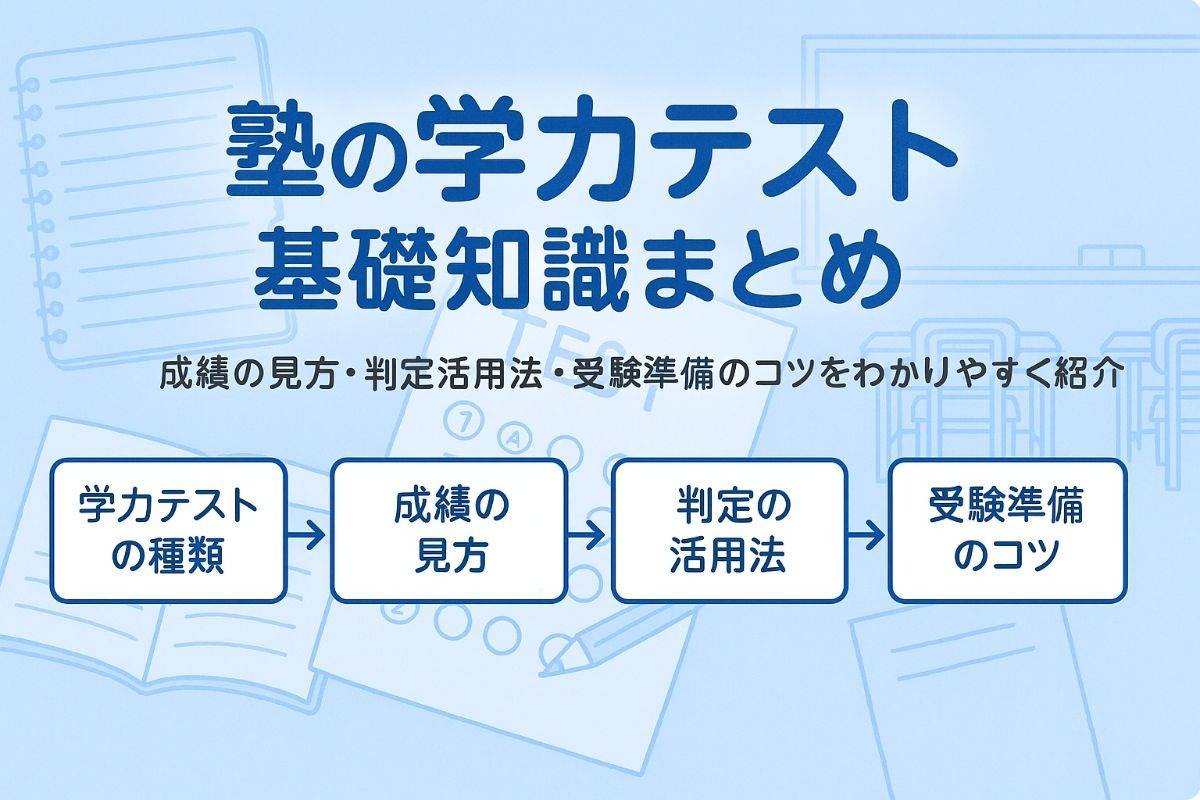 塾の学力テストの基礎知識と種類を徹底解説！成績の見方や判定活用法・受験準備のコツまでやさしく解説